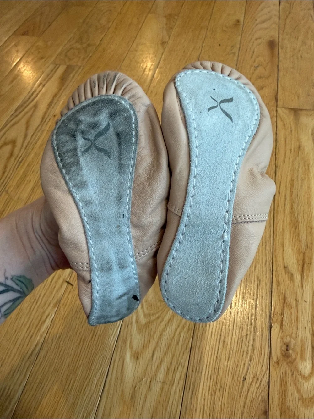 Capezio Kids Ballet Slippers in Light Pink-Taupe